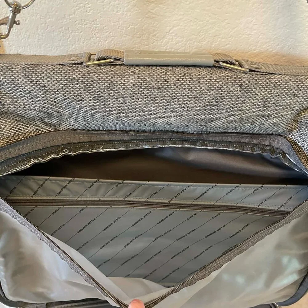 Samsonite tweed folding garment bag